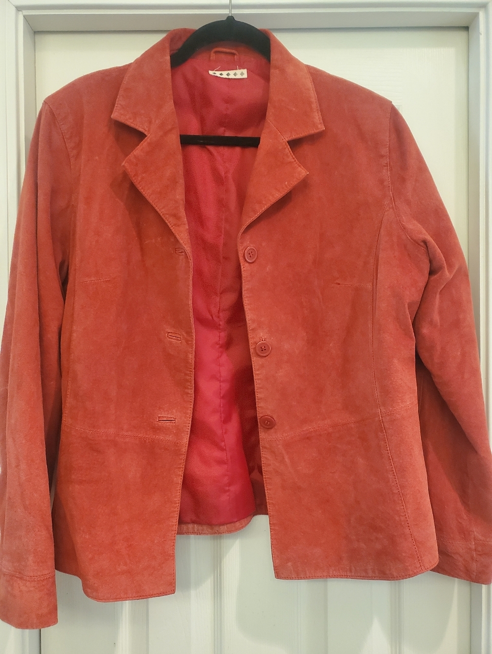 Women's Suede Button-Front Jacket XL